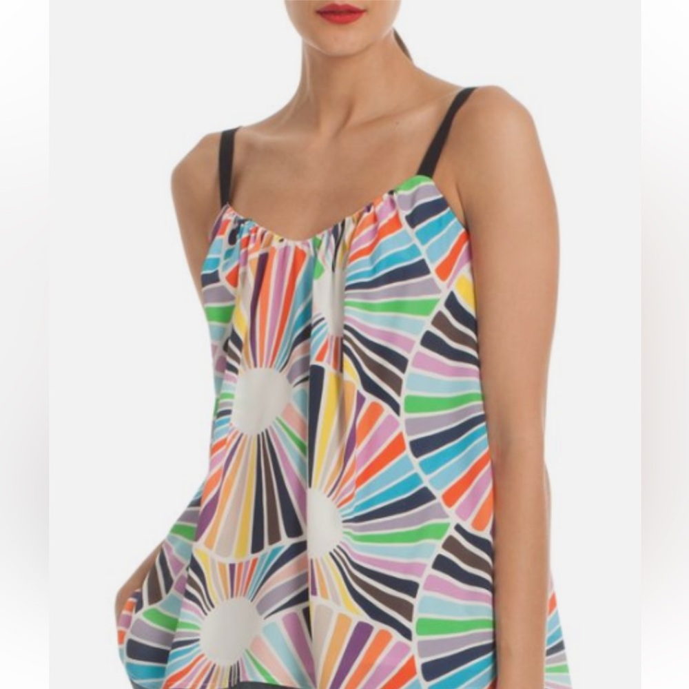 Trina Turk Amelia Silk Coppelia Tank SZ M